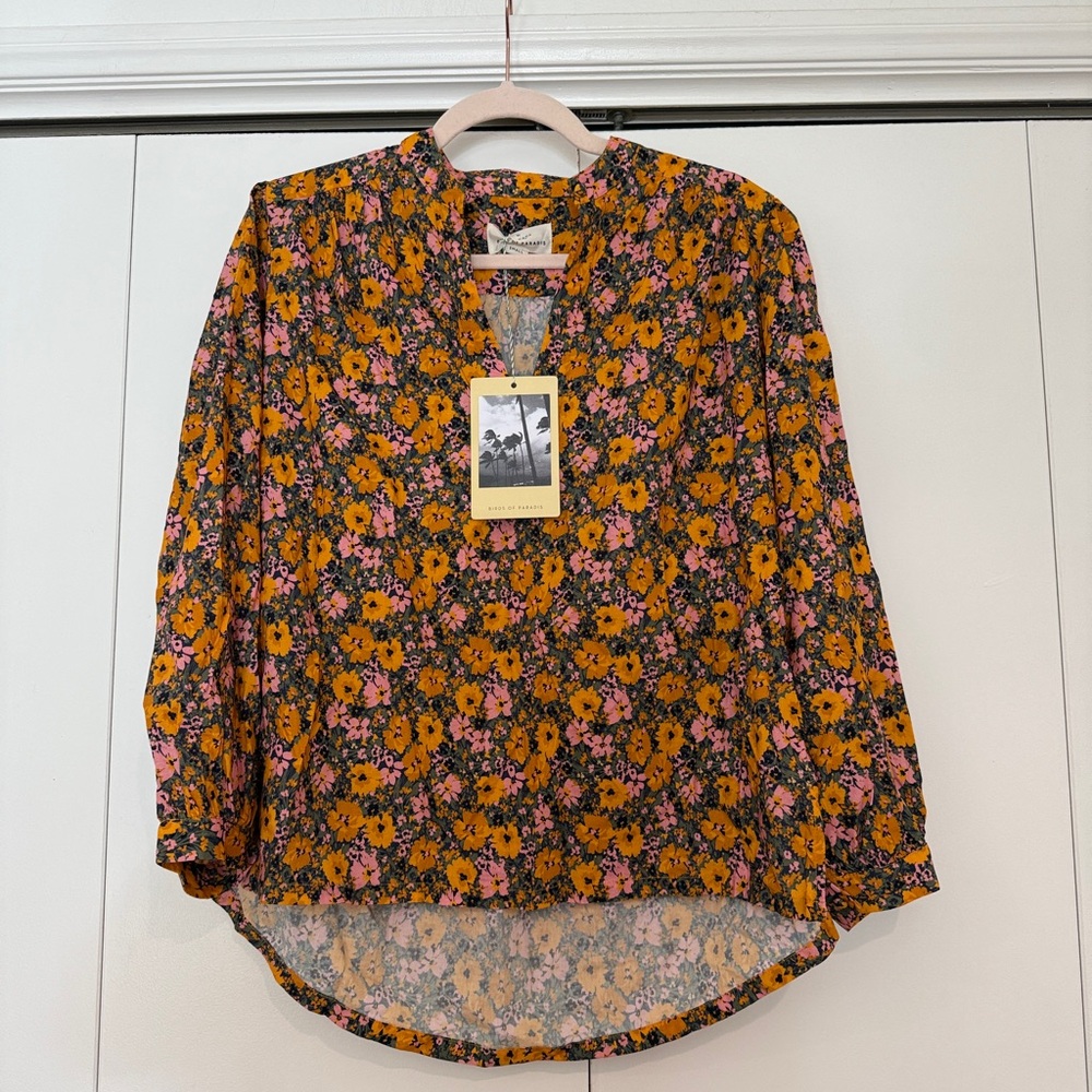 NWT TROVATA Bailey blouse in sunken garden